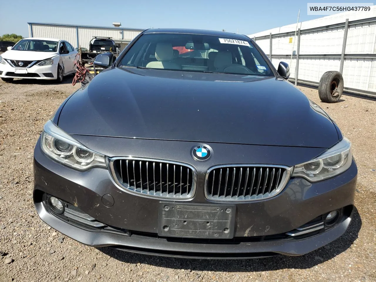 2017 BMW 430I Gran Coupe VIN: WBA4F7C56HG437789 Lot: 75621874