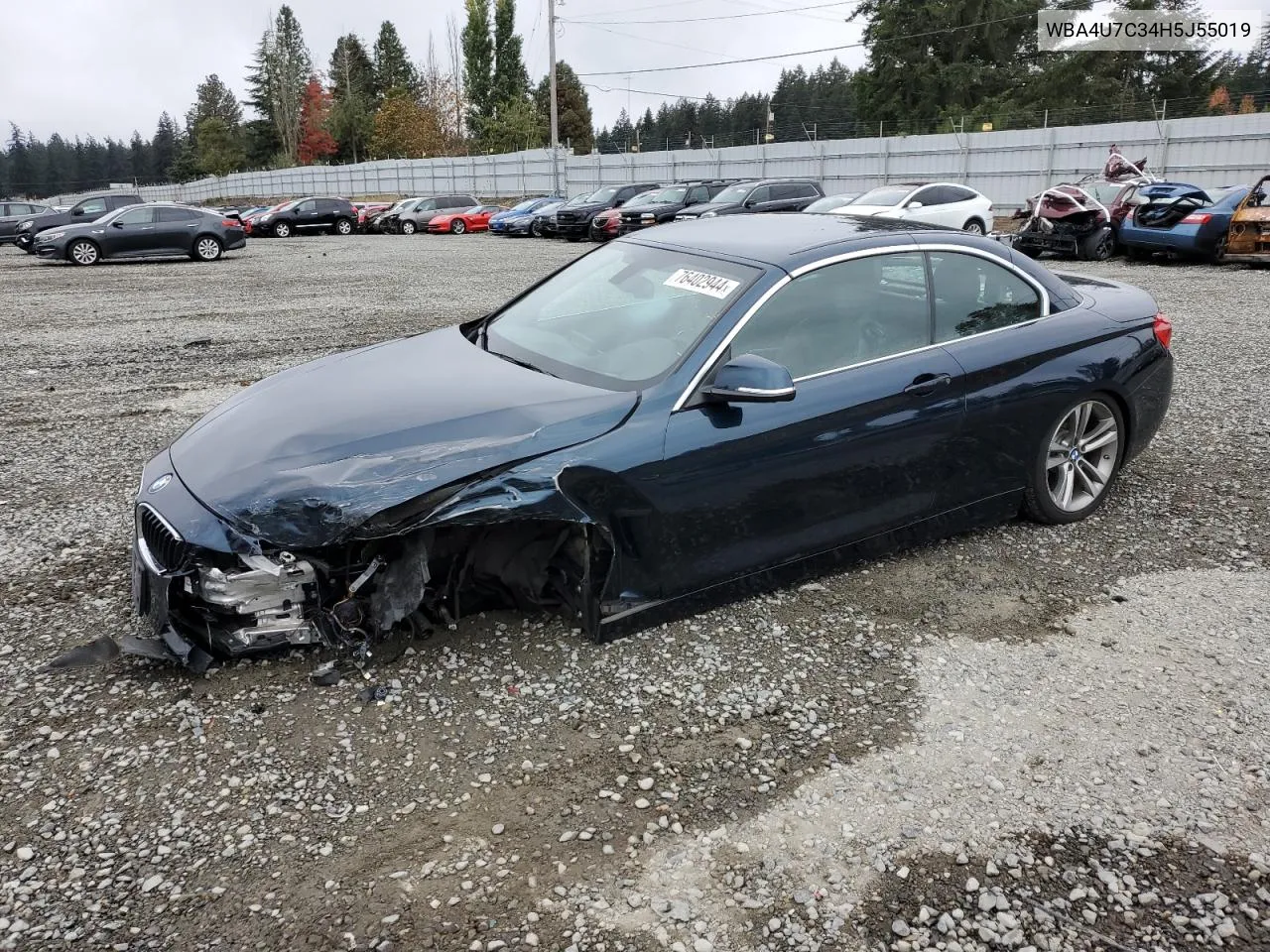 2017 BMW 430I VIN: WBA4U7C34H5J55019 Lot: 76402944