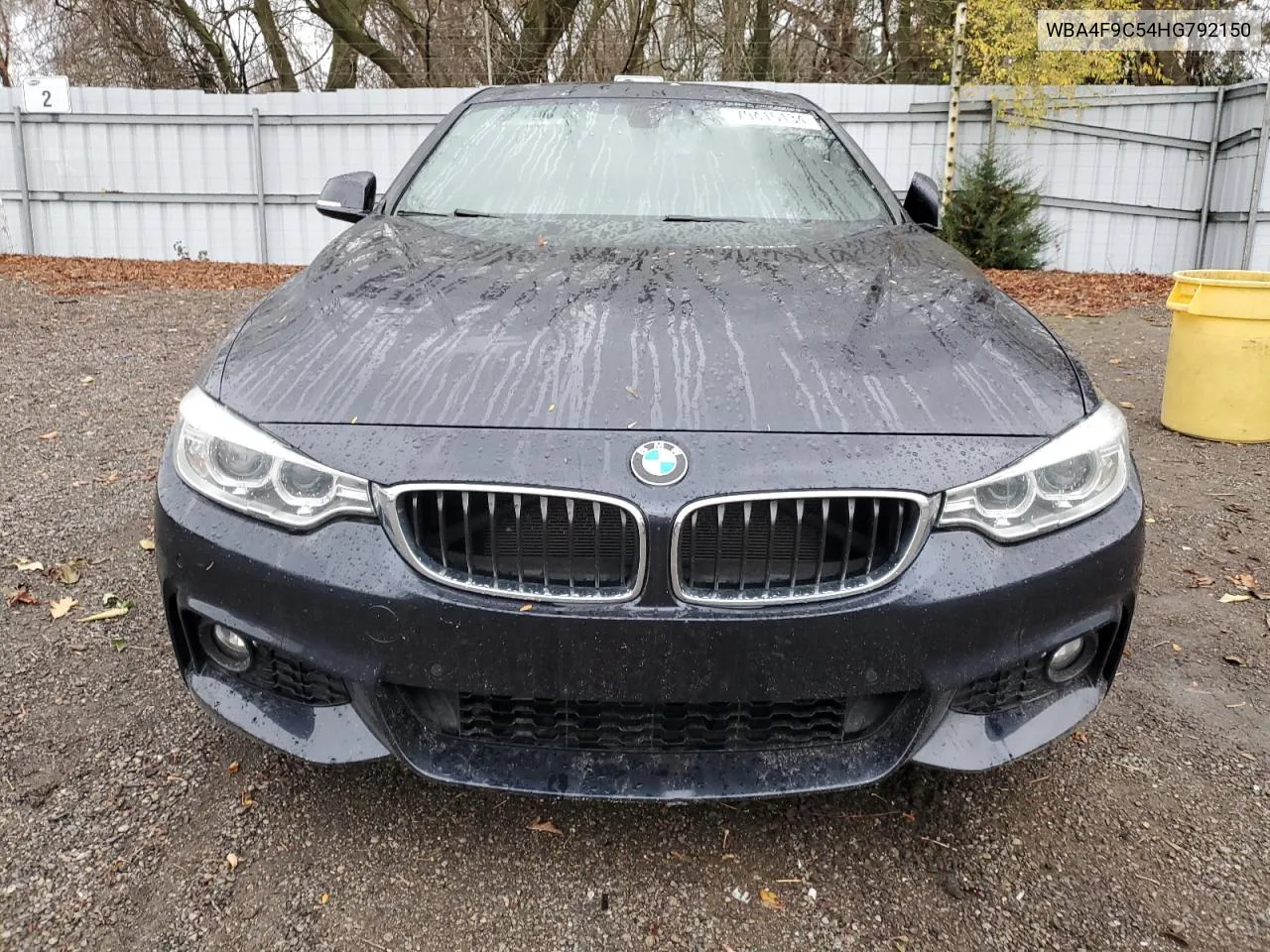 2017 BMW 430Xi Gran Coupe VIN: WBA4F9C54HG792150 Lot: 79415134