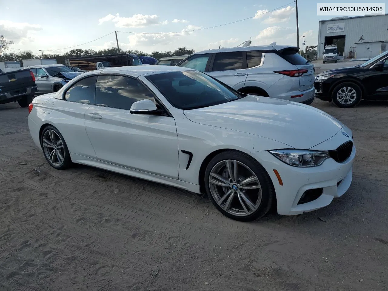 2017 BMW 440I VIN: WBA4T9C50H5A14905 Lot: 80270124