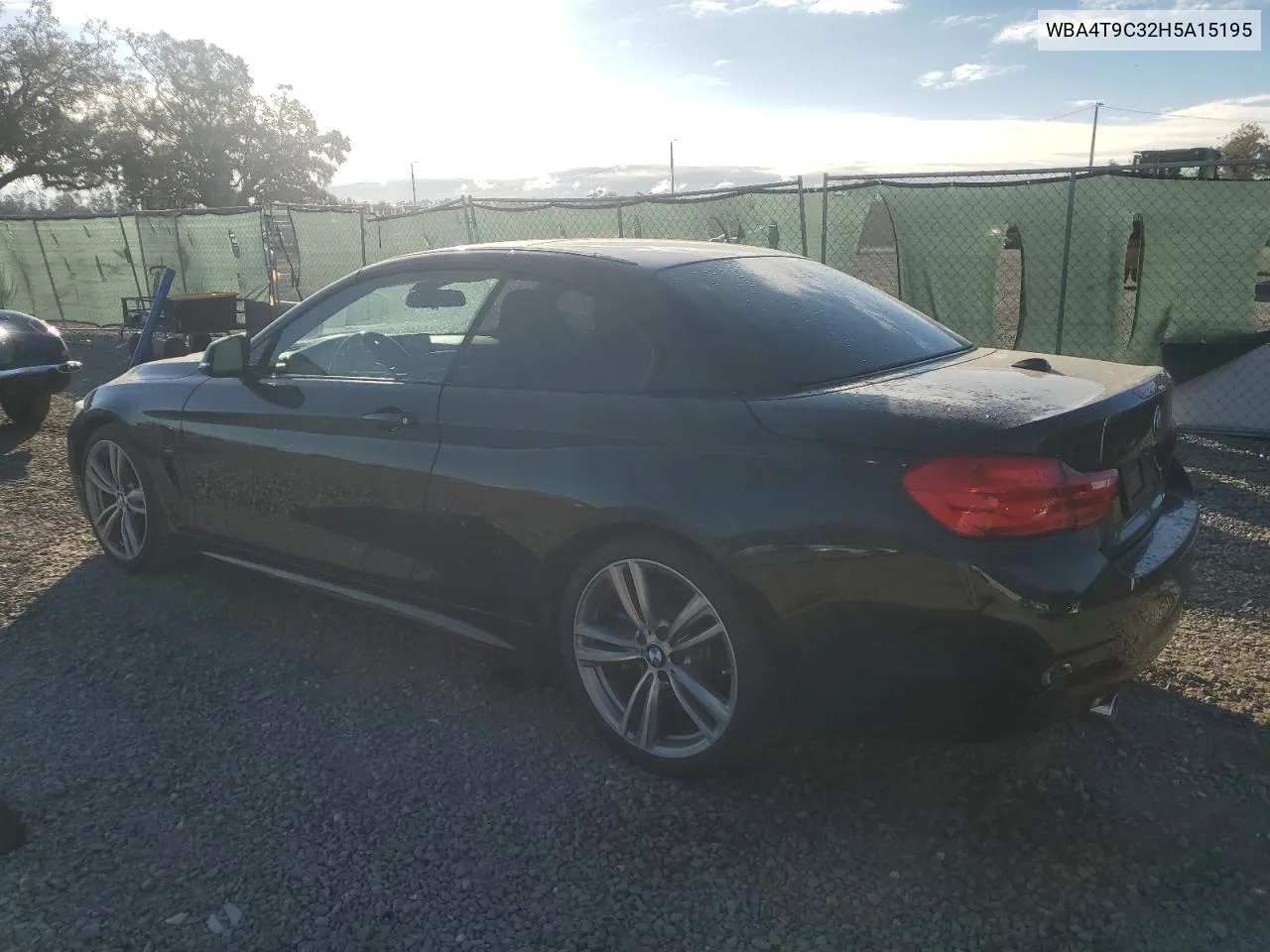 2017 BMW 440I VIN: WBA4T9C32H5A15195 Lot: 80860084