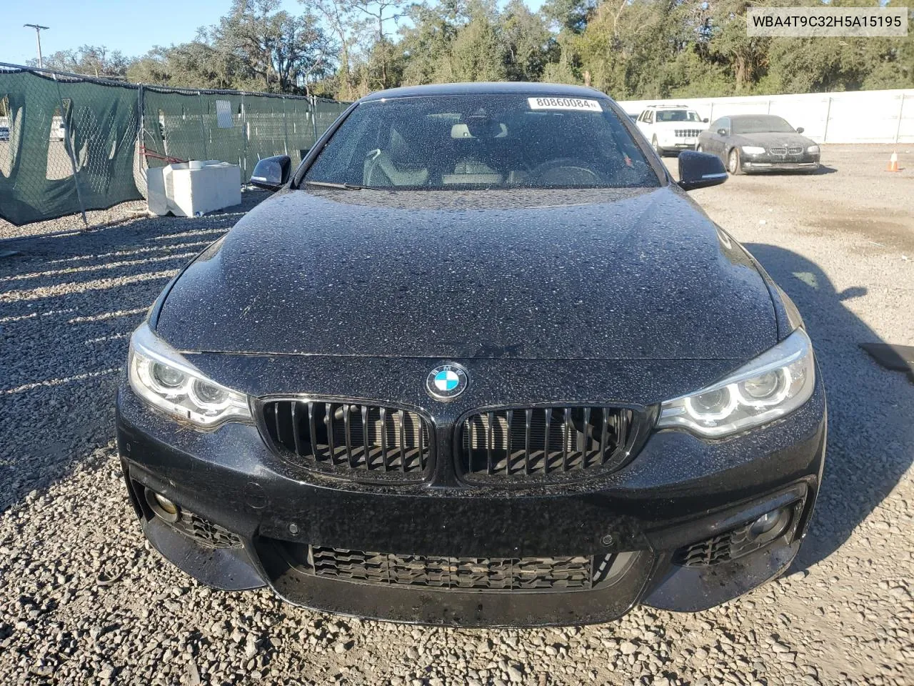 2017 BMW 440I VIN: WBA4T9C32H5A15195 Lot: 80860084