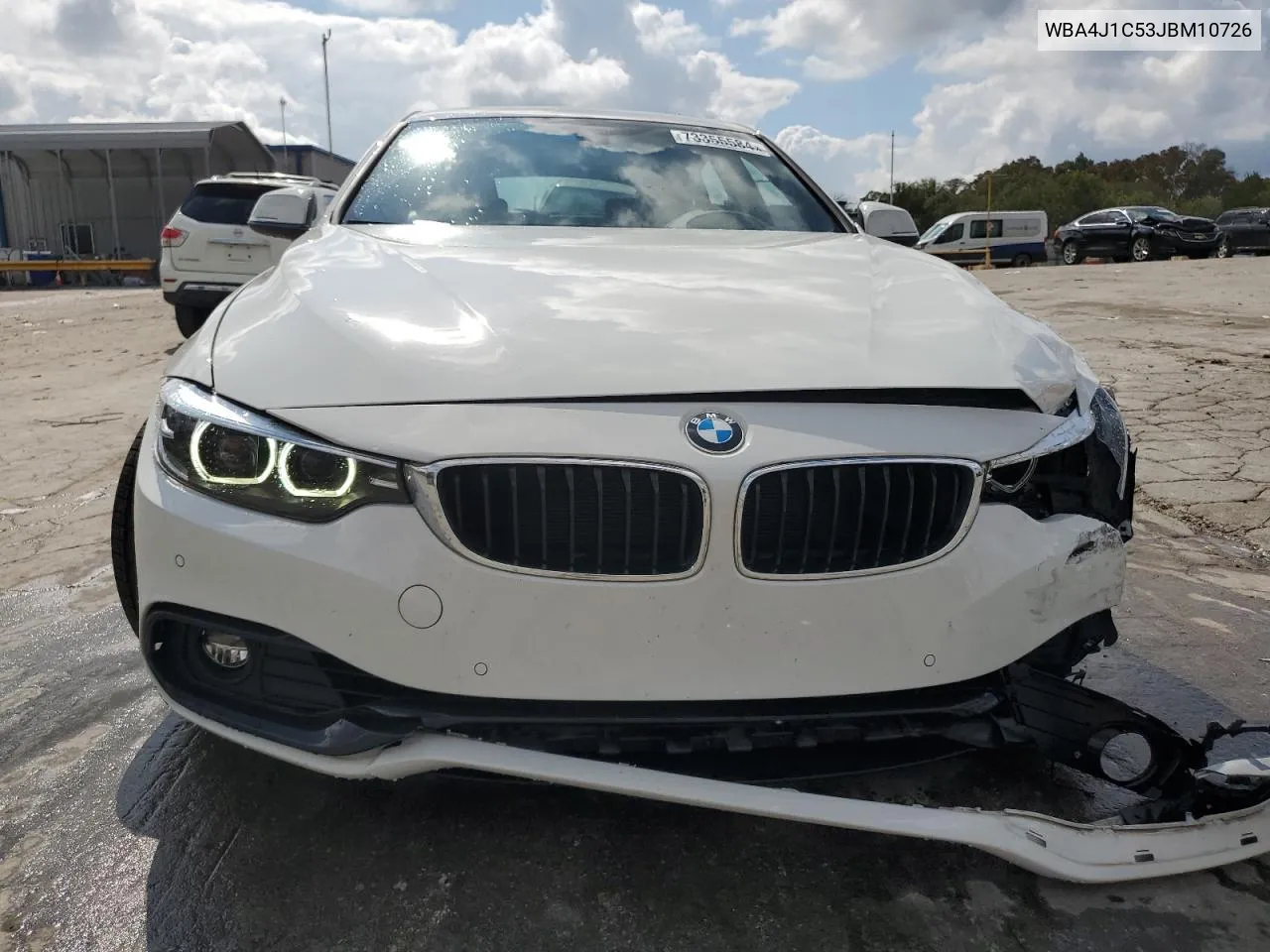 2018 BMW 430I Gran Coupe VIN: WBA4J1C53JBM10726 Lot: 73355584