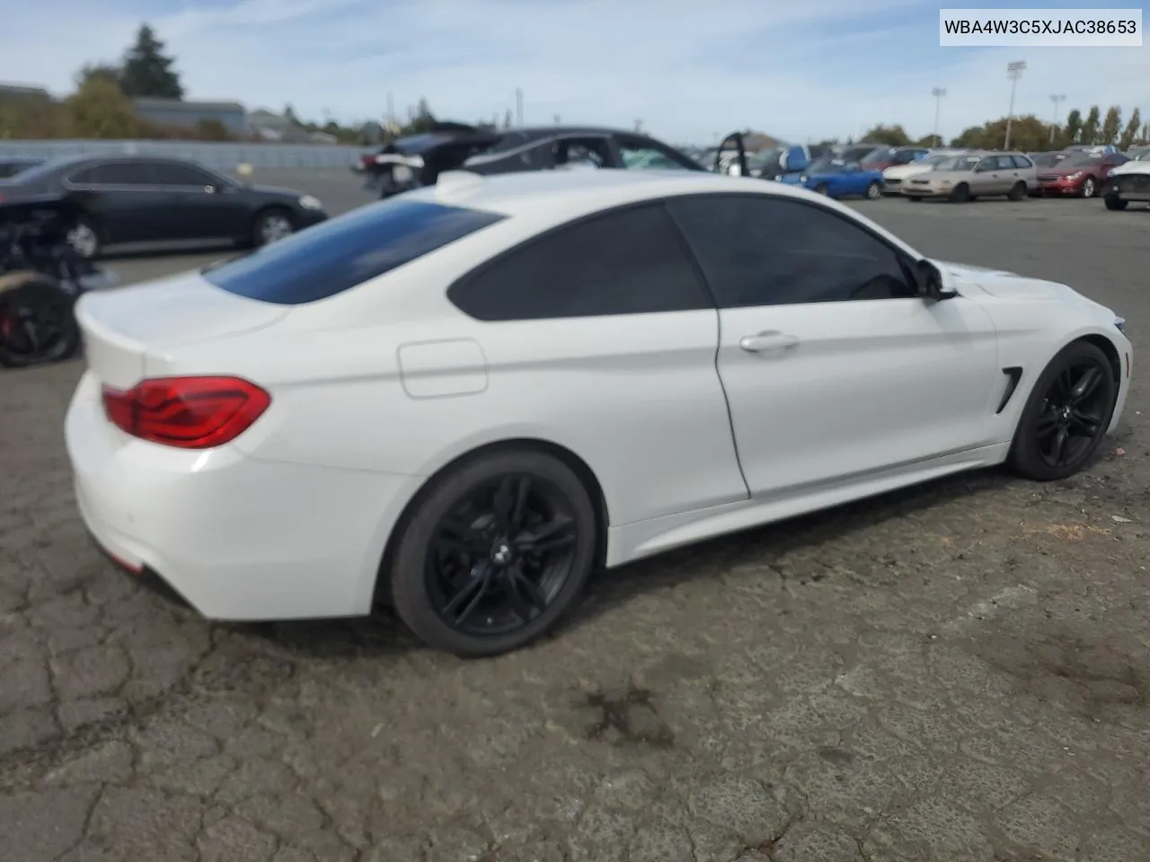 2018 BMW 430I VIN: WBA4W3C5XJAC38653 Lot: 75683804