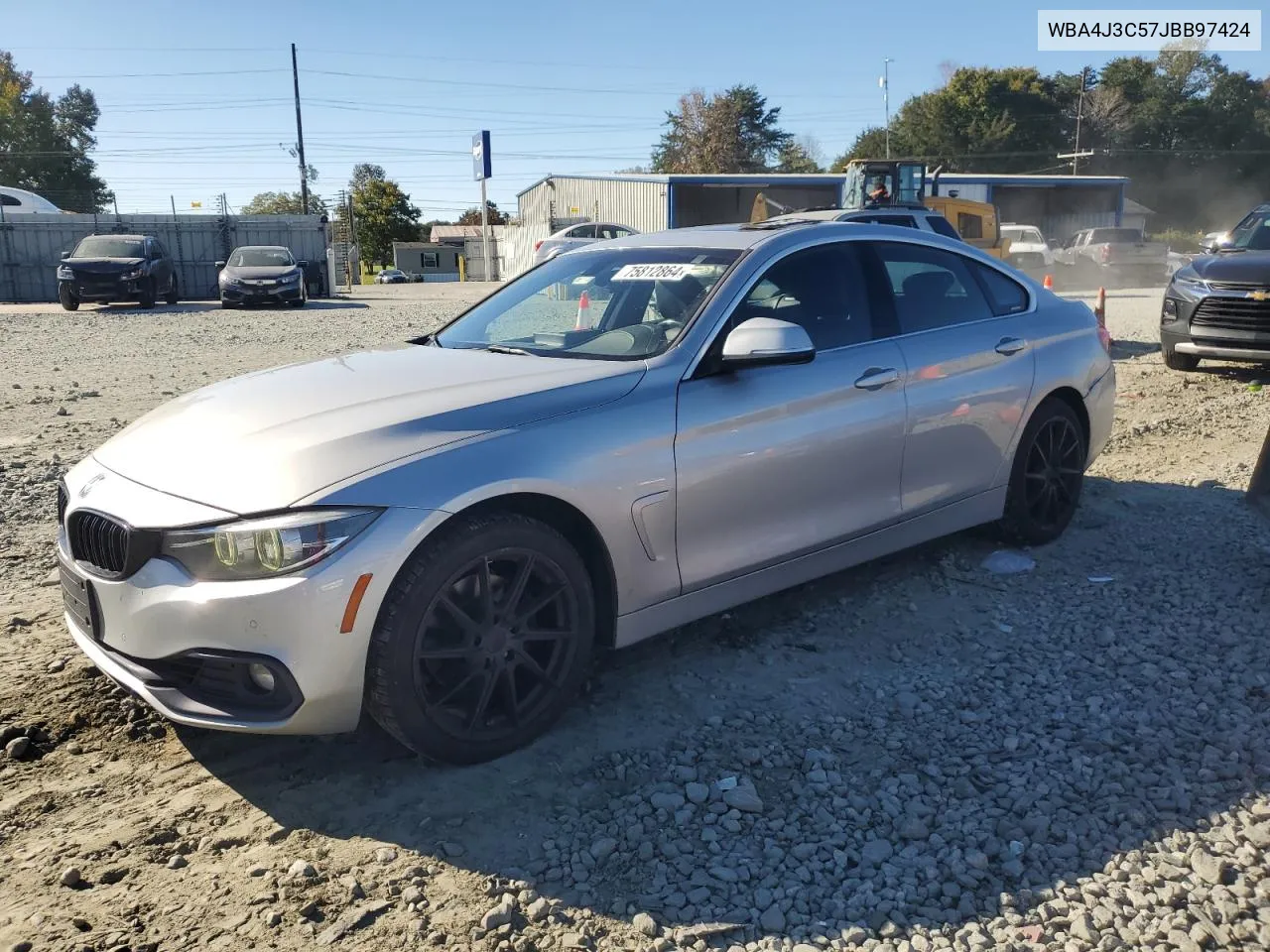 2018 BMW 430Xi Gran Coupe VIN: WBA4J3C57JBB97424 Lot: 75812864