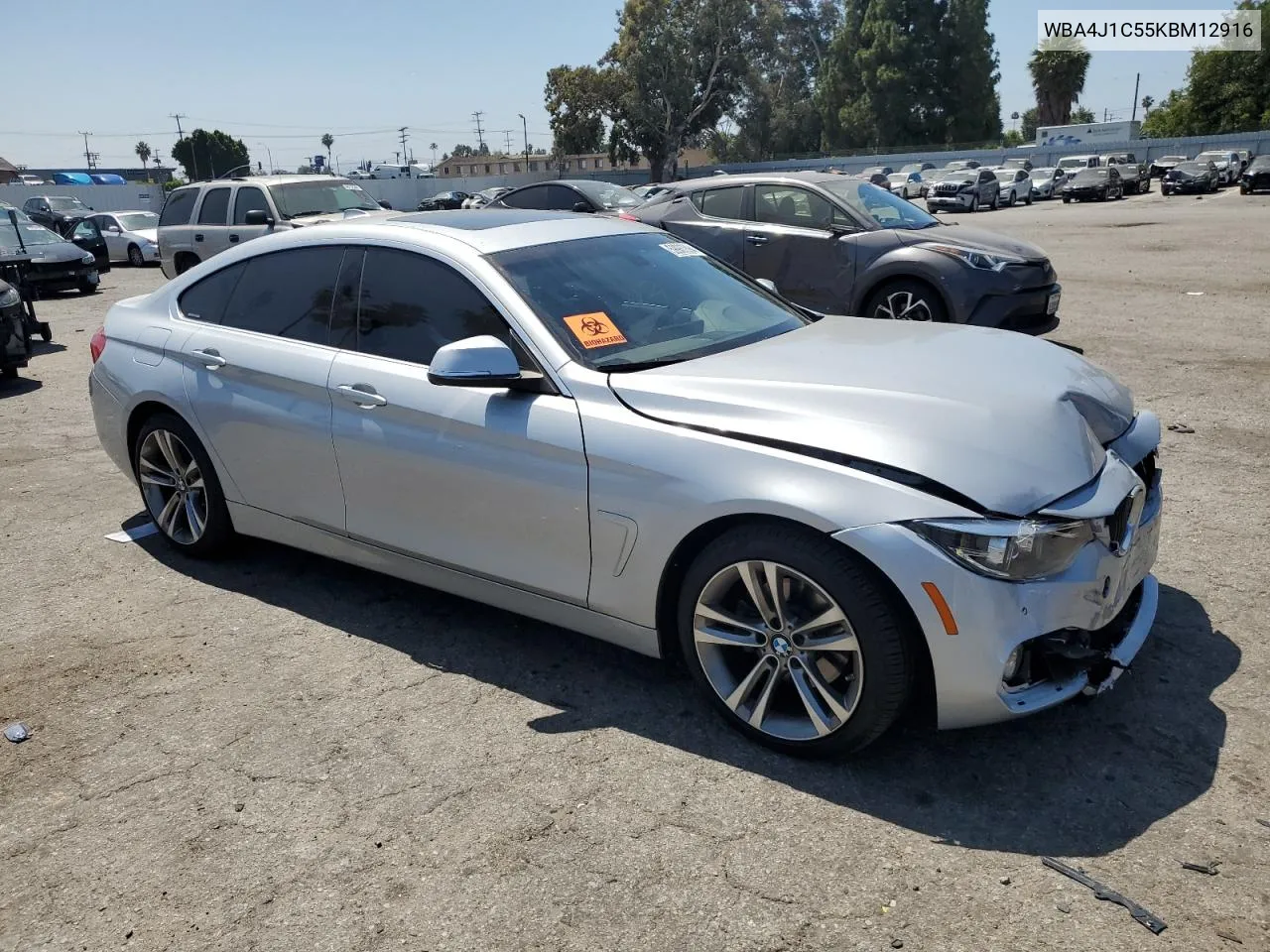 2019 BMW 430I Gran Coupe VIN: WBA4J1C55KBM12916 Lot: 59987894