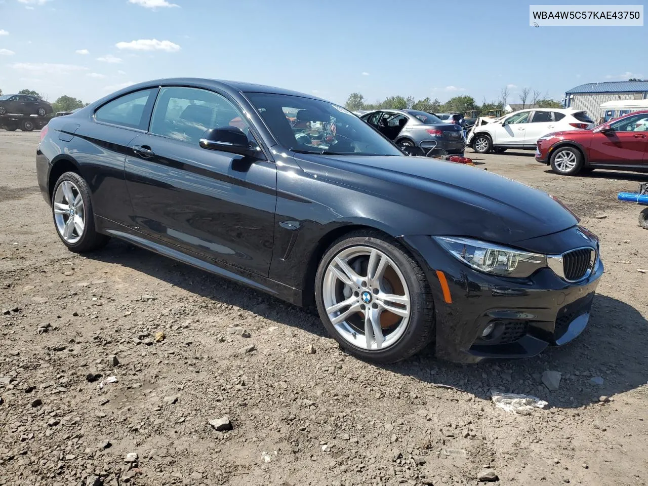 2019 BMW 430Xi VIN: WBA4W5C57KAE43750 Lot: 67304154