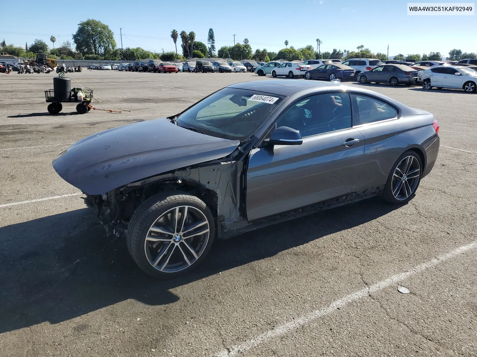 2019 BMW 430I VIN: WBA4W3C51KAF92949 Lot: 68064074