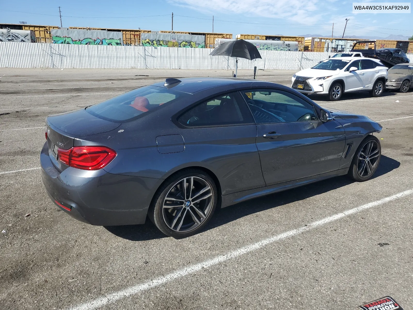 2019 BMW 430I VIN: WBA4W3C51KAF92949 Lot: 68064074