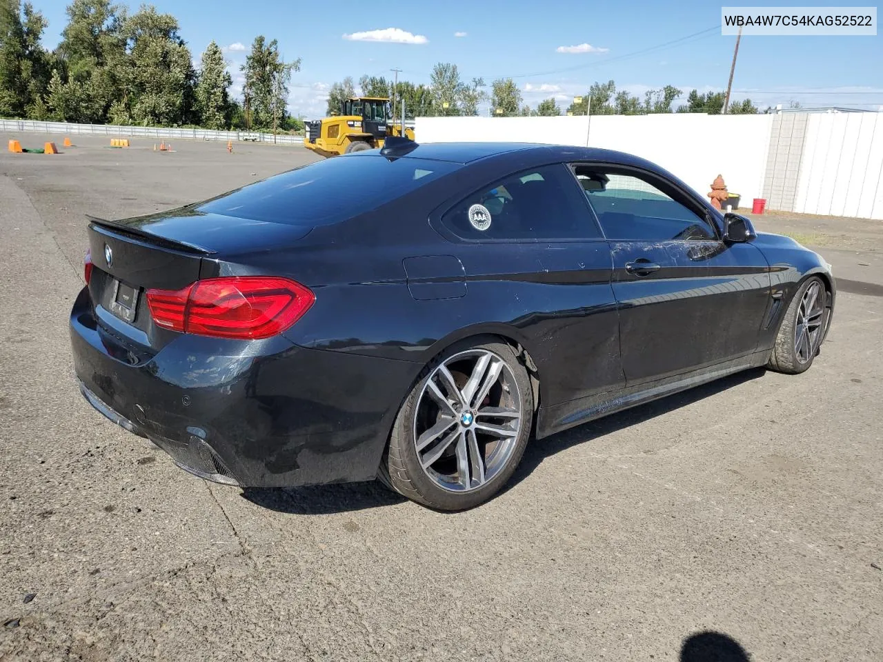 2019 BMW 440I VIN: WBA4W7C54KAG52522 Lot: 68258174