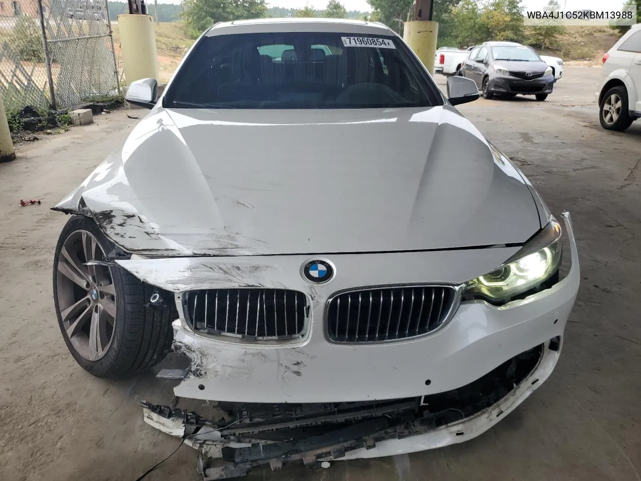 2019 BMW 430I Gran Coupe VIN: WBA4J1C52KBM13988 Lot: 71960854