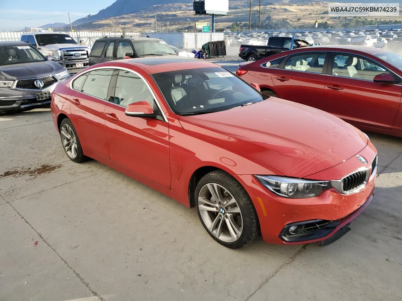 2019 BMW 440Xi Gran Coupe VIN: WBA4J7C59KBM74239 Lot: 73240794