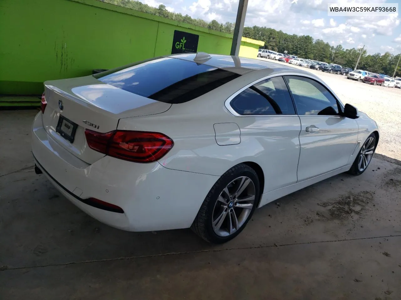 2019 BMW 430I VIN: WBA4W3C59KAF93668 Lot: 74386804