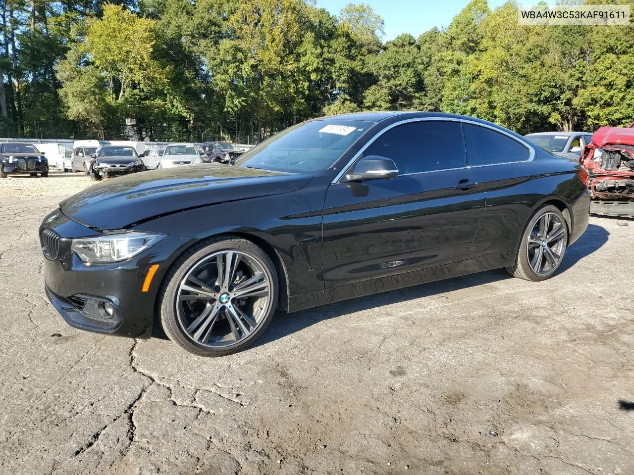 2019 BMW 430I VIN: WBA4W3C53KAF91611 Lot: 75311994