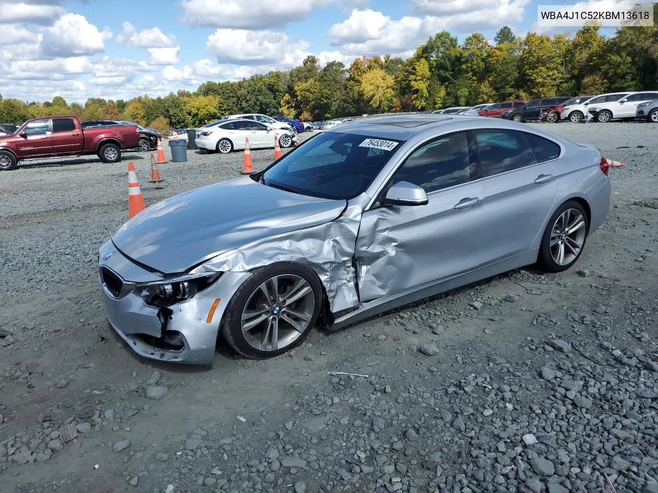 2019 BMW 430I Gran Coupe VIN: WBA4J1C52KBM13618 Lot: 76453014