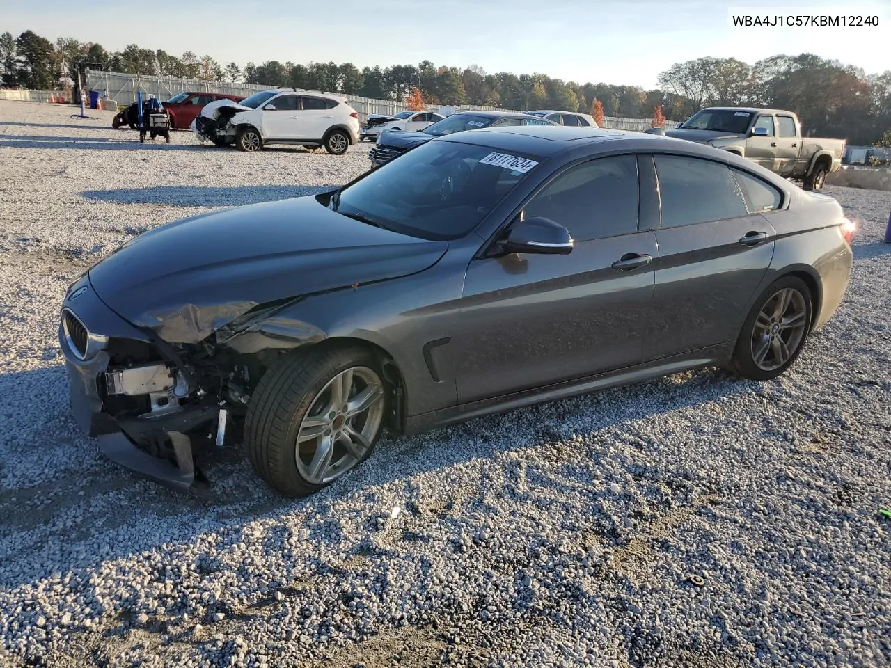 2019 BMW 430I Gran Coupe VIN: WBA4J1C57KBM12240 Lot: 81177624