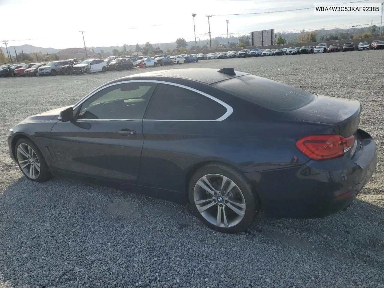 2019 BMW 430I VIN: WBA4W3C53KAF92385 Lot: 81387544