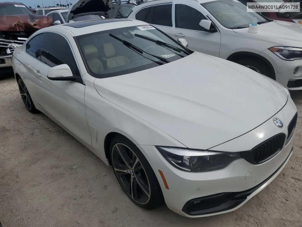 2020 BMW 430I VIN: WBA4W3C01LAG91728 Lot: 74808534