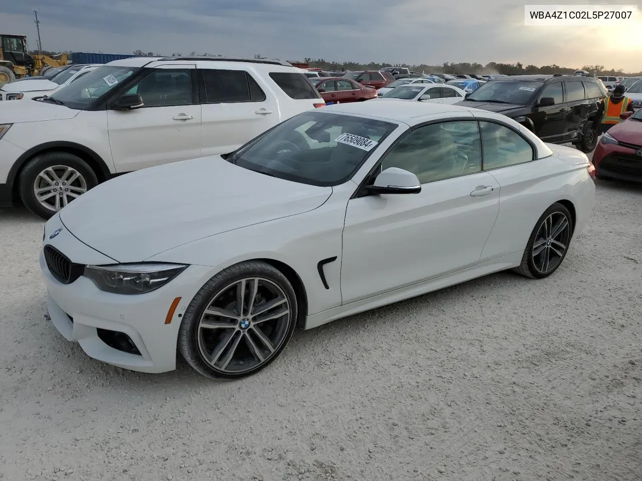 2020 BMW 430I VIN: WBA4Z1C02L5P27007 Lot: 76509084