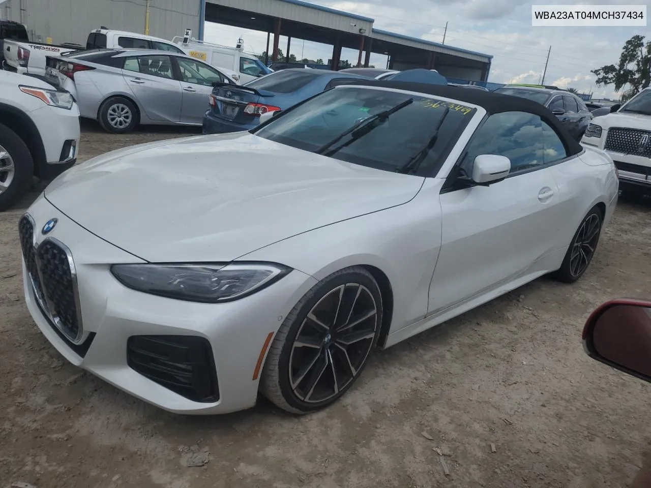 2021 BMW 430I VIN: WBA23AT04MCH37434 Lot: 73653464