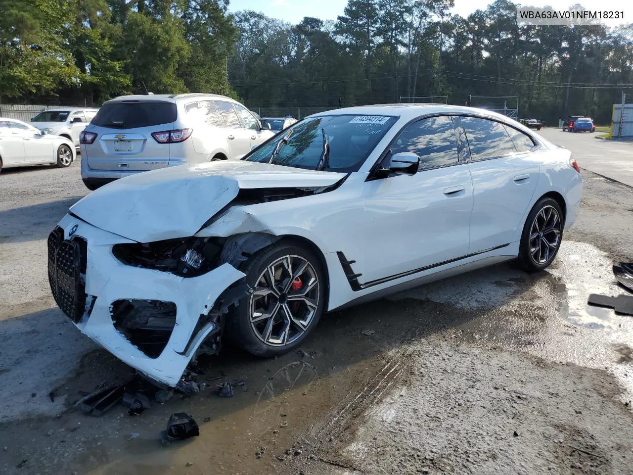 2022 BMW 430I Gran Coupe VIN: WBA63AV01NFM18231 Lot: 74294314