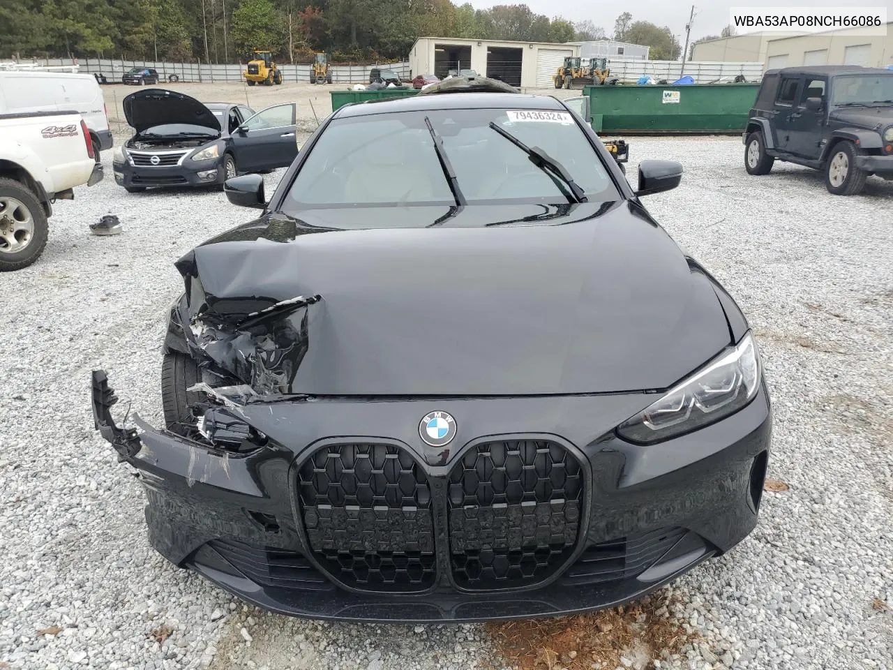 2022 BMW 430I VIN: WBA53AP08NCH66086 Lot: 79436324