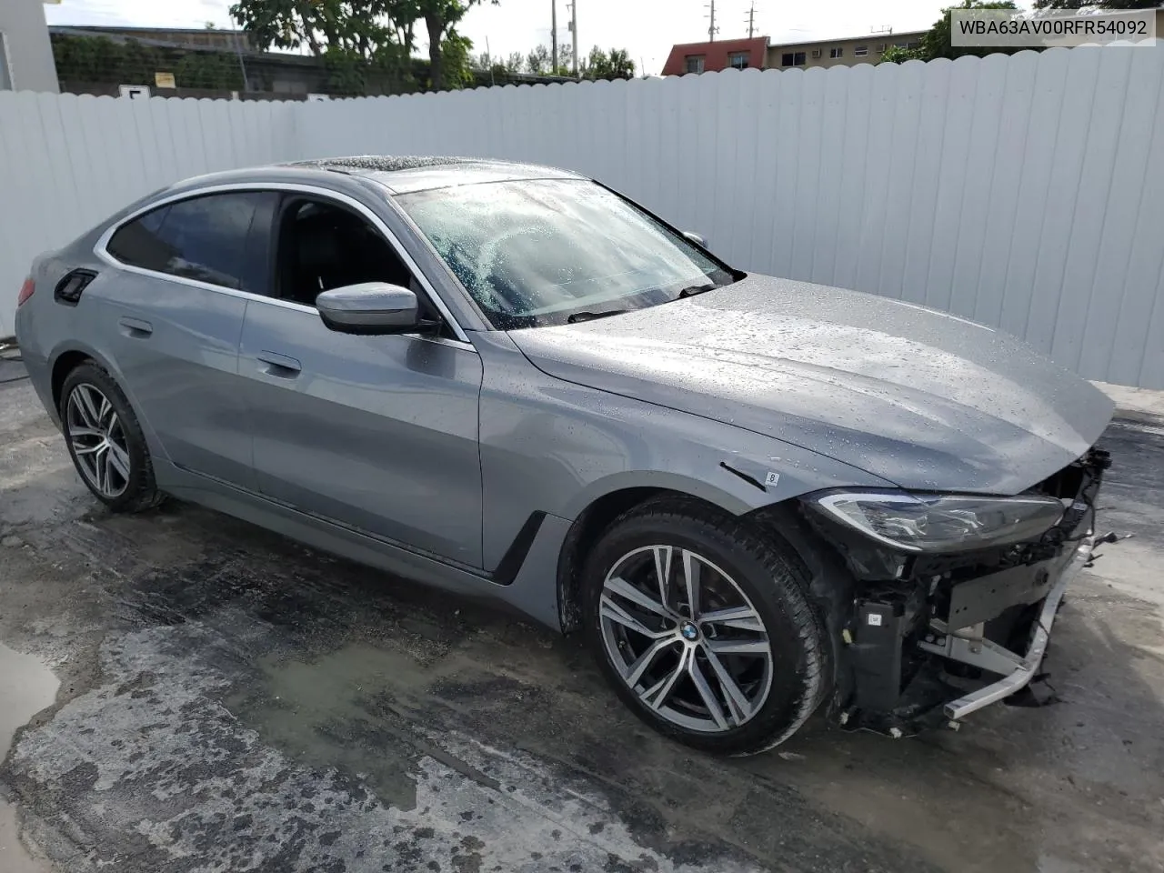 2024 BMW 430I Gran Coupe VIN: WBA63AV00RFR54092 Lot: 79713614