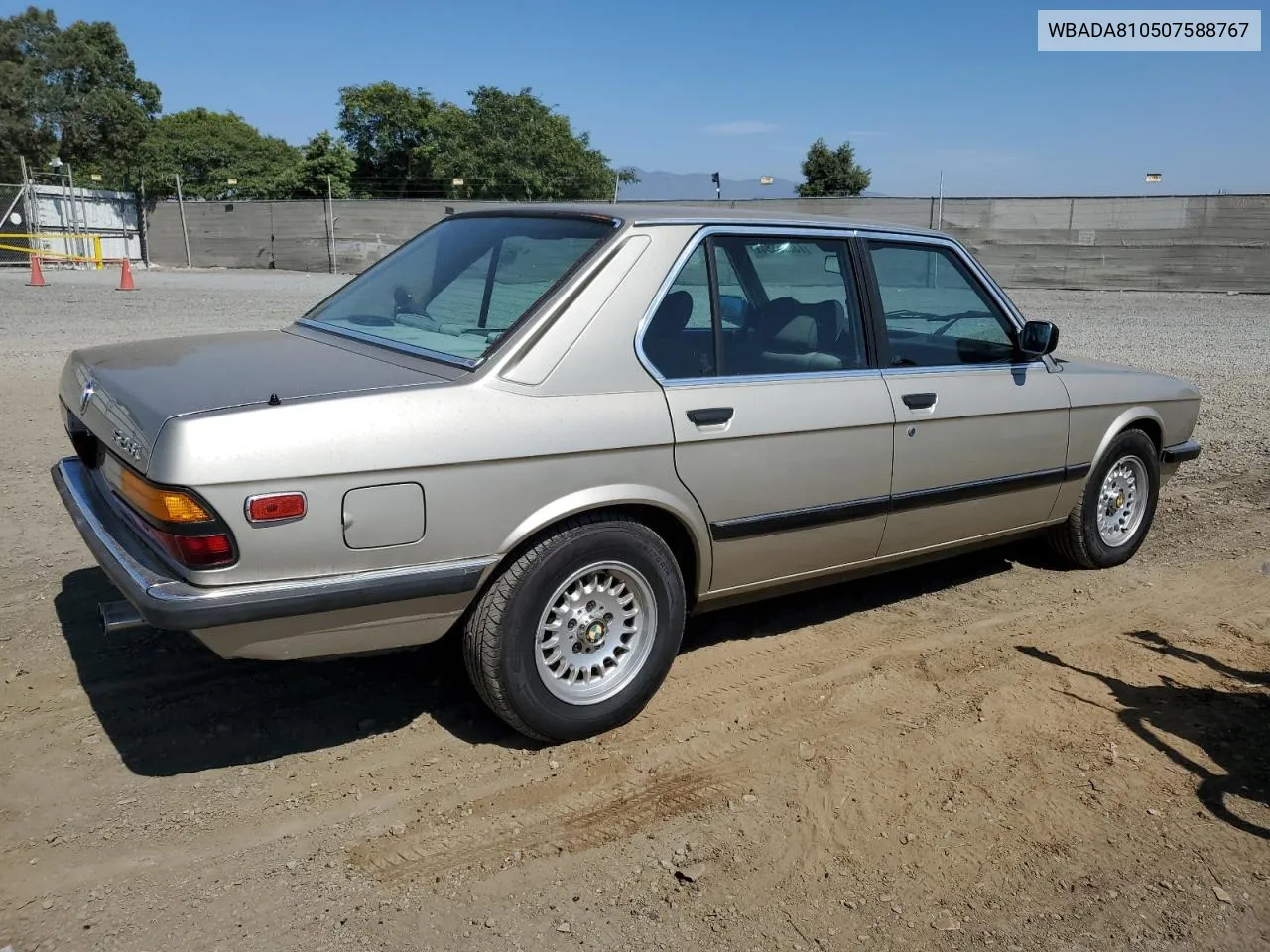 1984 BMW 528I VIN: WBADA810507588767 Lot: 73006384