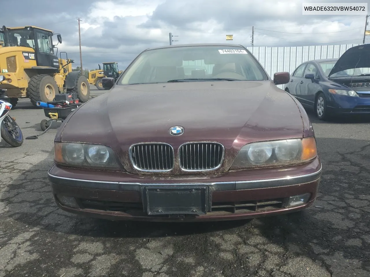 1997 BMW 540 I Automatic VIN: WBADE6320VBW54072 Lot: 74403104