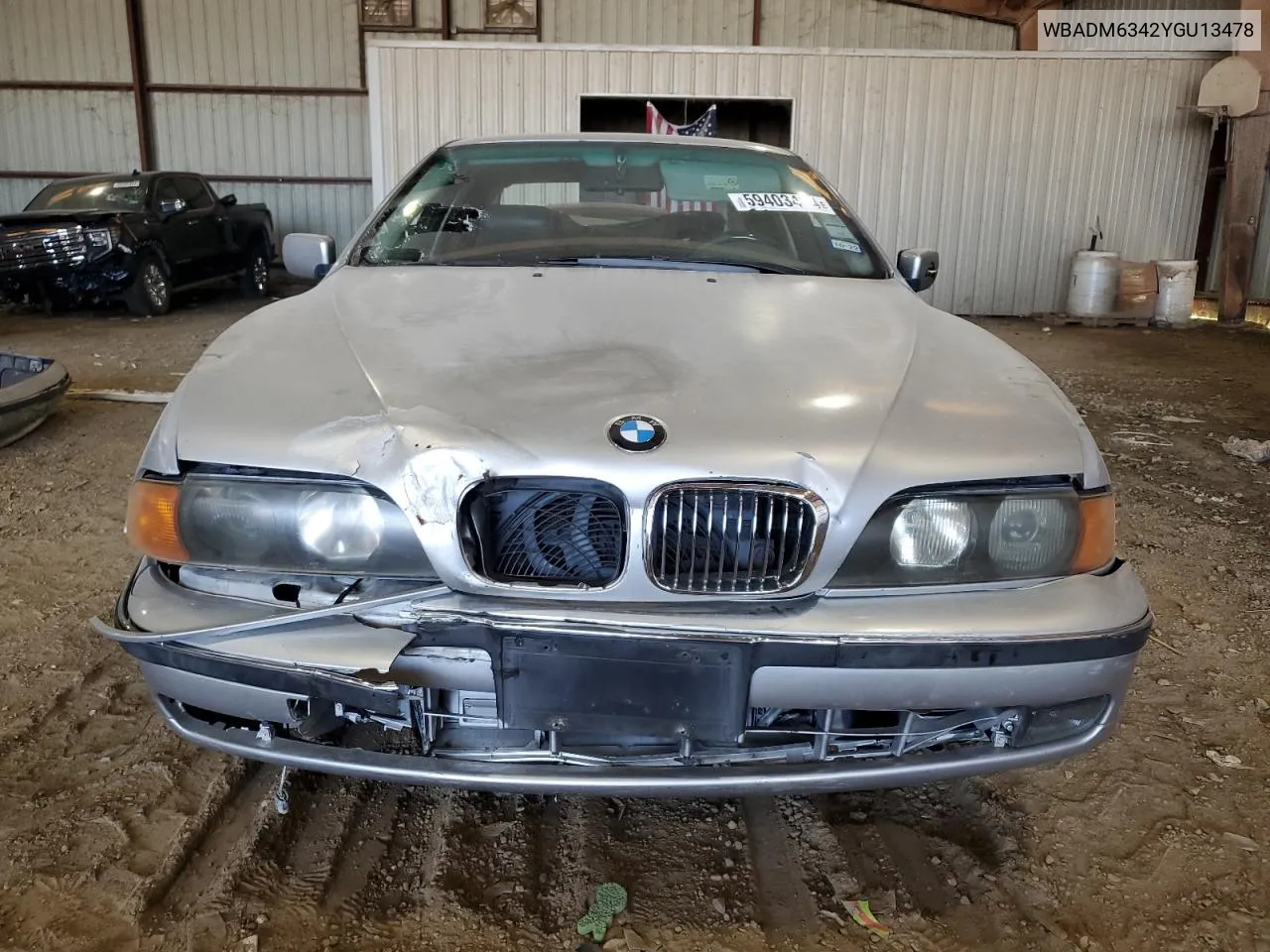 2000 BMW 528 I Automatic VIN: WBADM6342YGU13478 Lot: 59403404