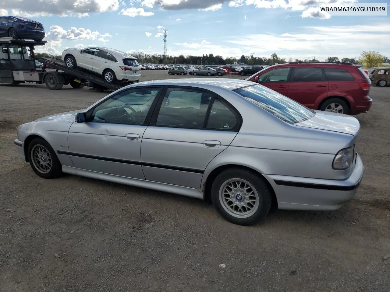 2000 BMW 528 I Automatic VIN: WBADM6346YGU10549 Lot: 75047164