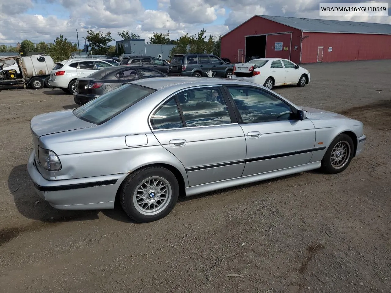 2000 BMW 528 I Automatic VIN: WBADM6346YGU10549 Lot: 75047164