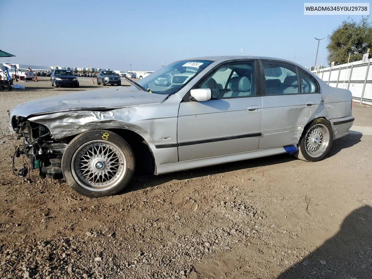 2000 BMW 528 I Automatic VIN: WBADM6345YGU29738 Lot: 75176334