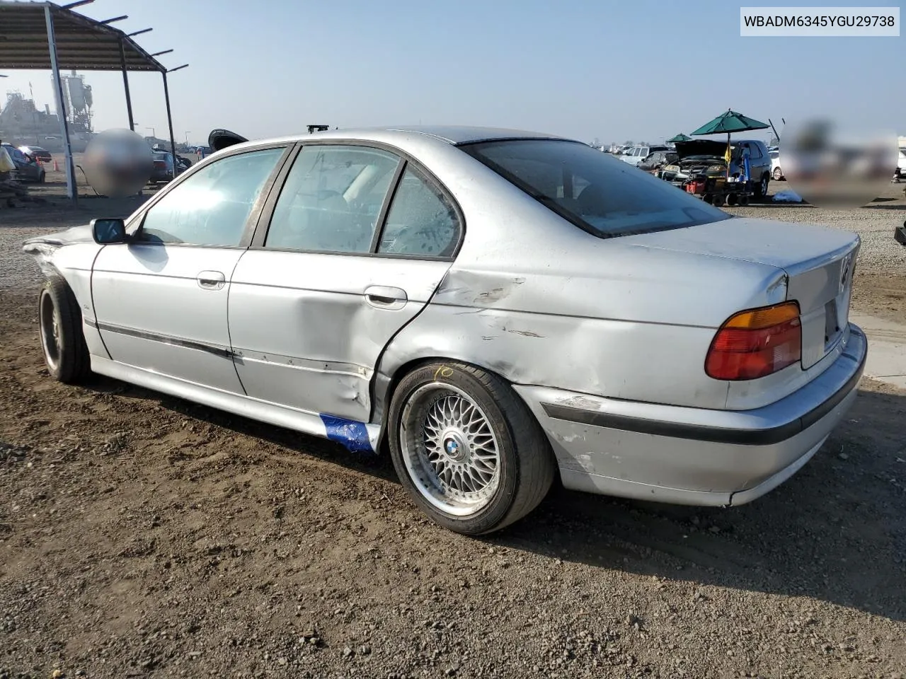 2000 BMW 528 I Automatic VIN: WBADM6345YGU29738 Lot: 75176334