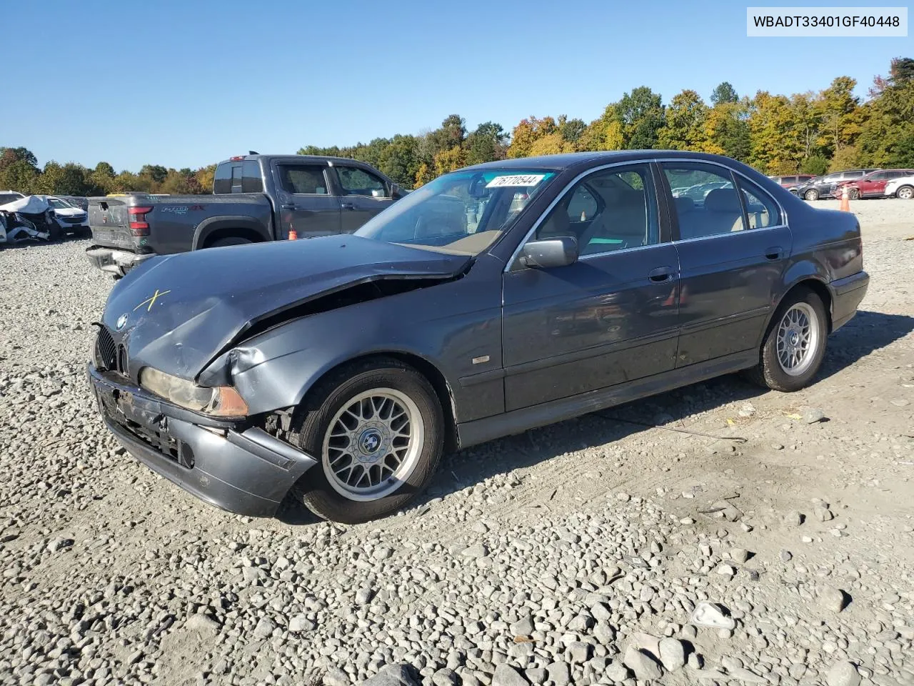 2001 BMW 525 I VIN: WBADT33401GF40448 Lot: 76770544