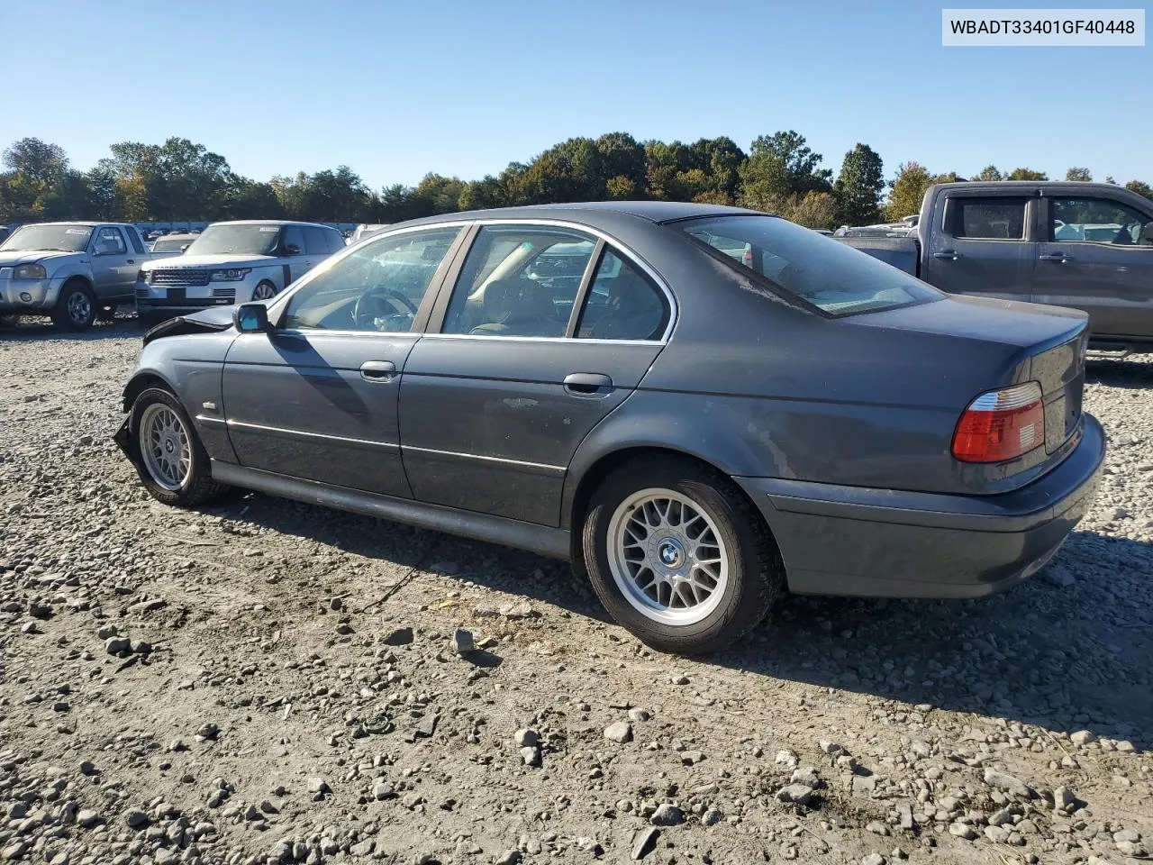 2001 BMW 525 I VIN: WBADT33401GF40448 Lot: 76770544