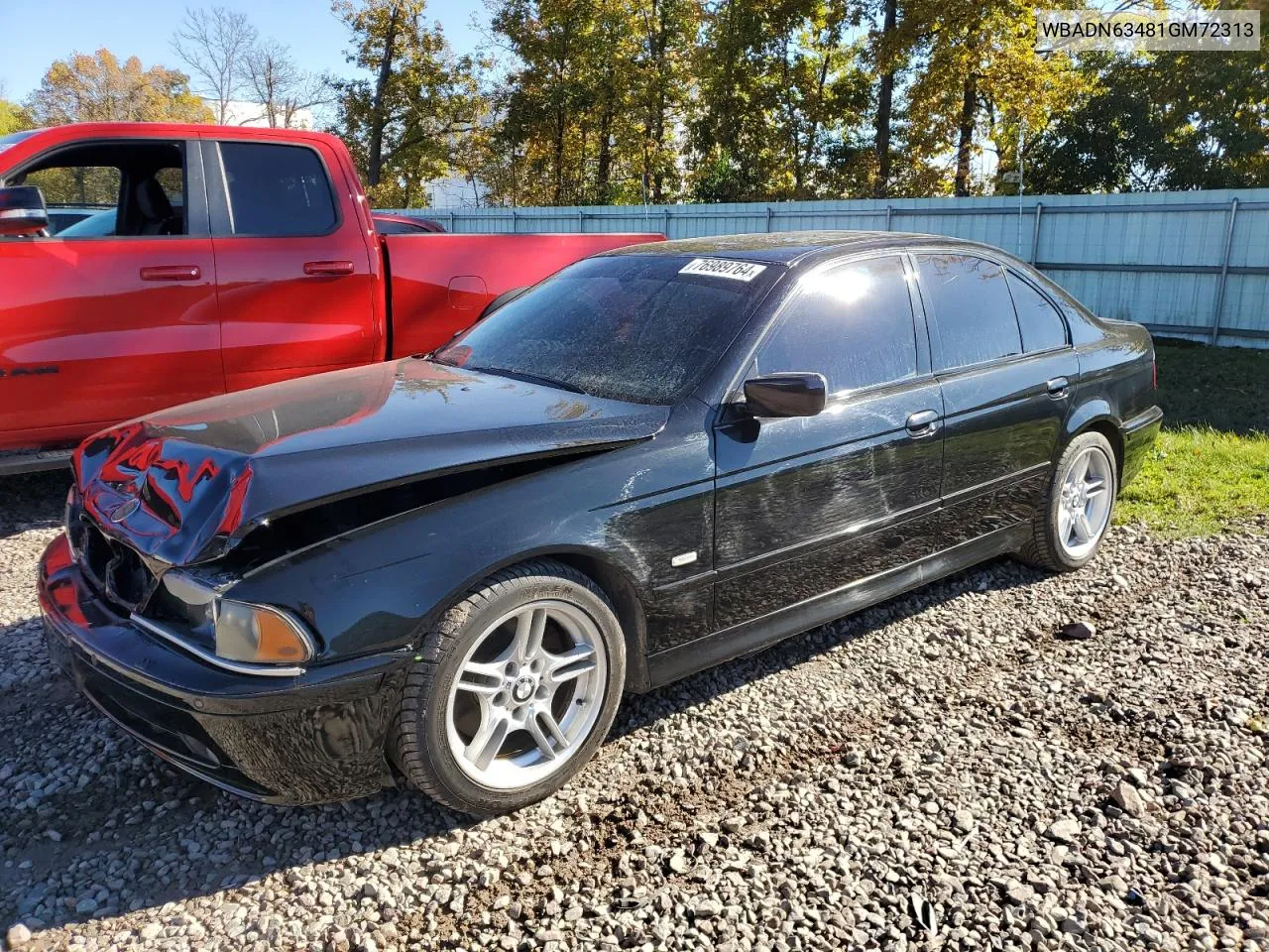 2001 BMW 540 I Automatic VIN: WBADN63481GM72313 Lot: 76989764