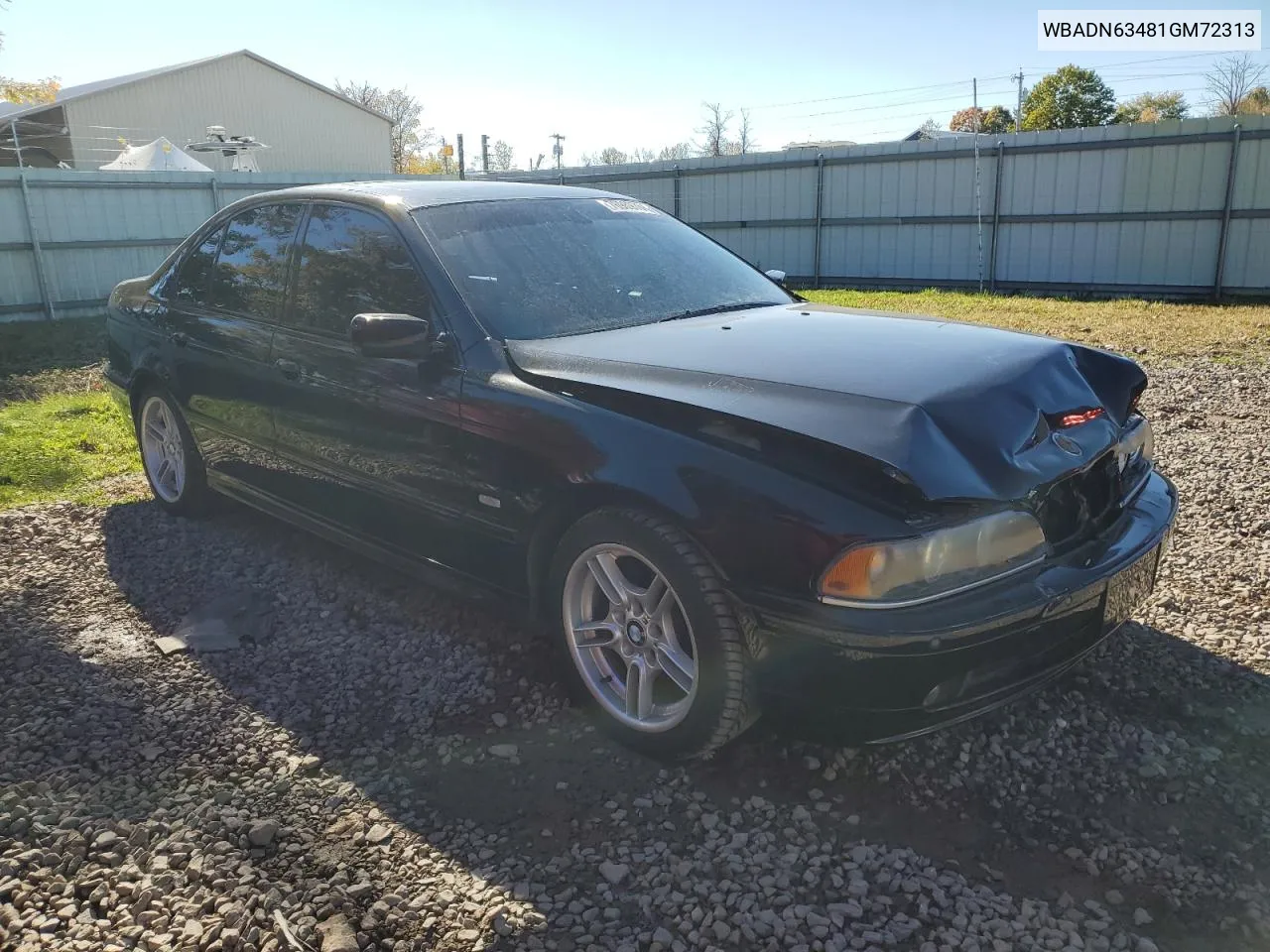 2001 BMW 540 I Automatic VIN: WBADN63481GM72313 Lot: 76989764