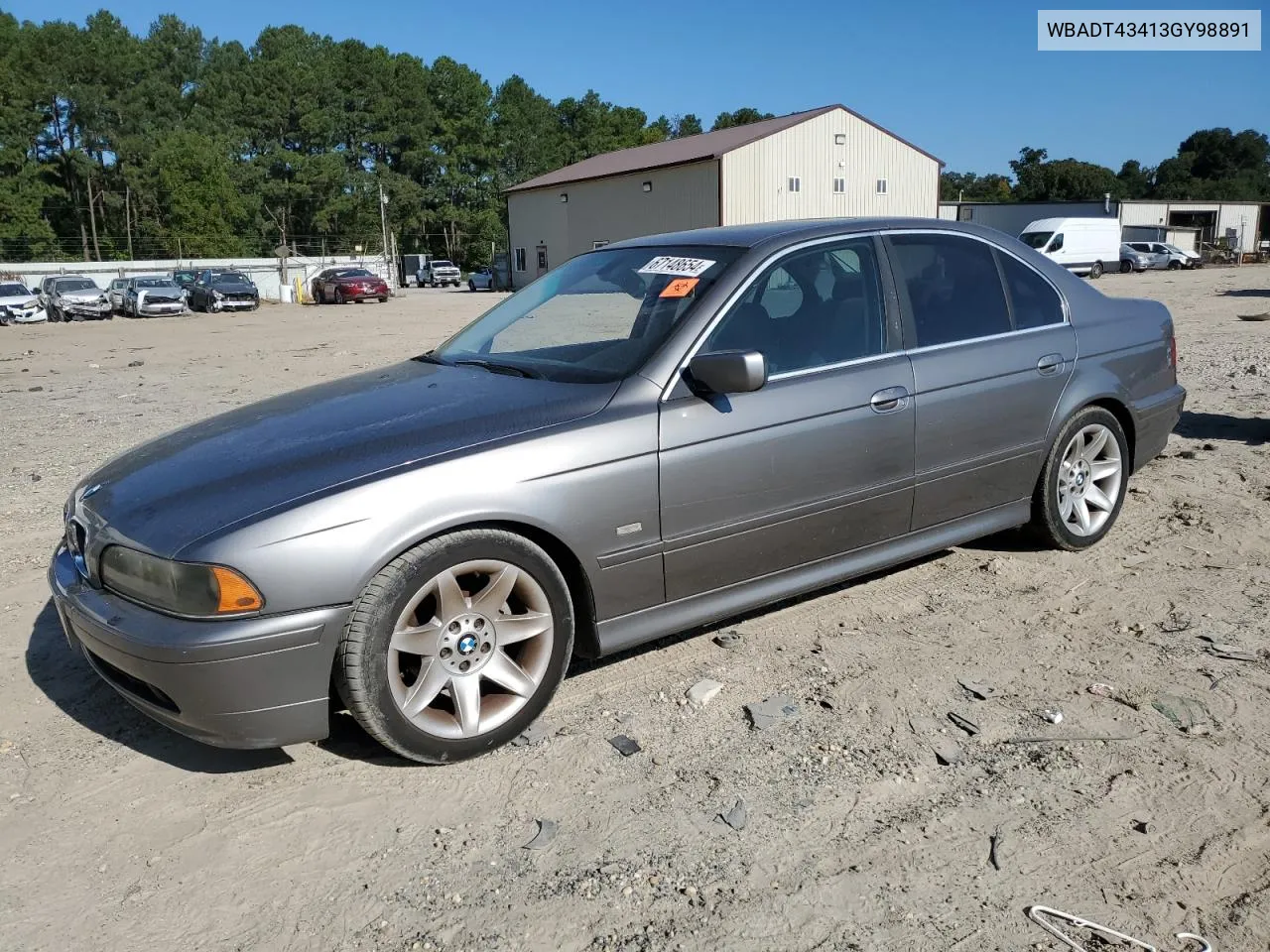 2003 BMW 525 I Automatic VIN: WBADT43413GY98891 Lot: 67148654