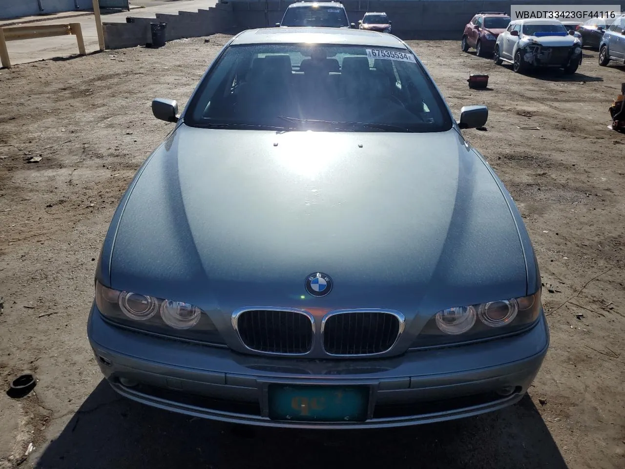 2003 BMW 525 I VIN: WBADT33423GF44116 Lot: 67535534