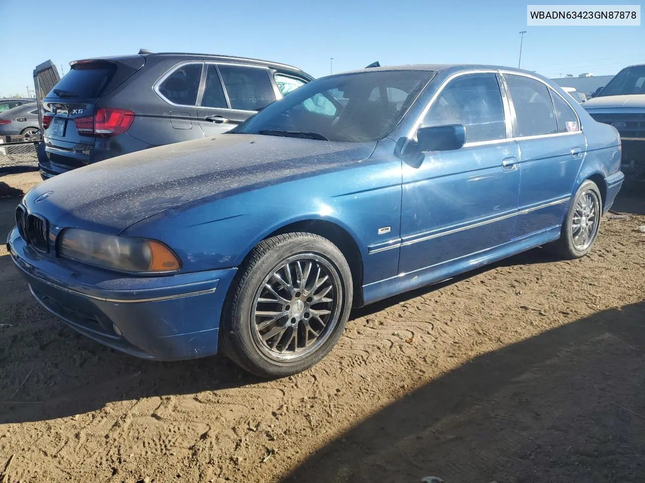 2003 BMW 540 I Automatic VIN: WBADN63423GN87878 Lot: 77458274