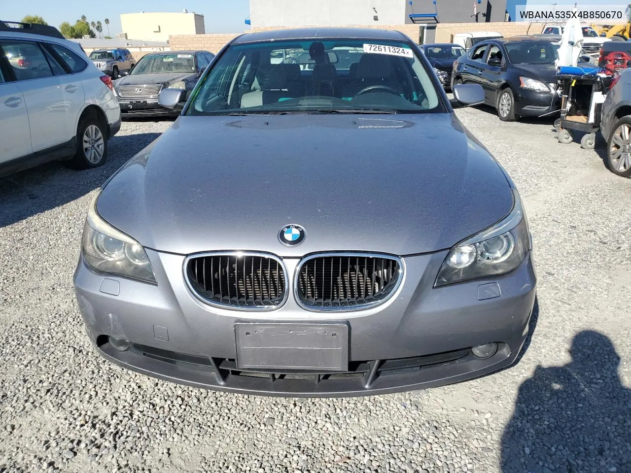 2004 BMW 525 I VIN: WBANA535X4B850670 Lot: 72611324