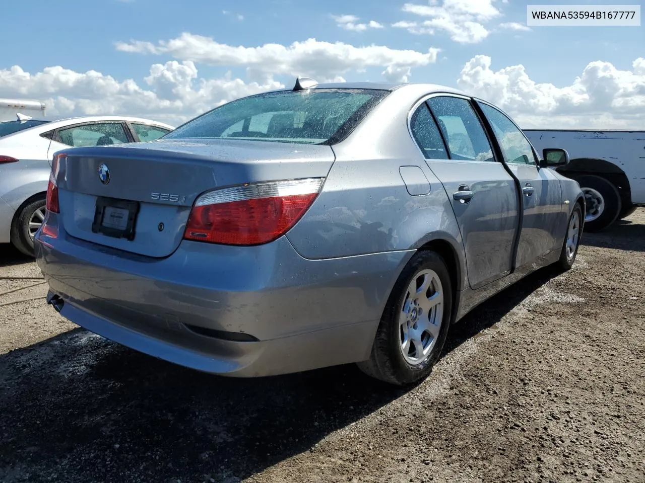 2004 BMW 525 I VIN: WBANA53594B167777 Lot: 77656964