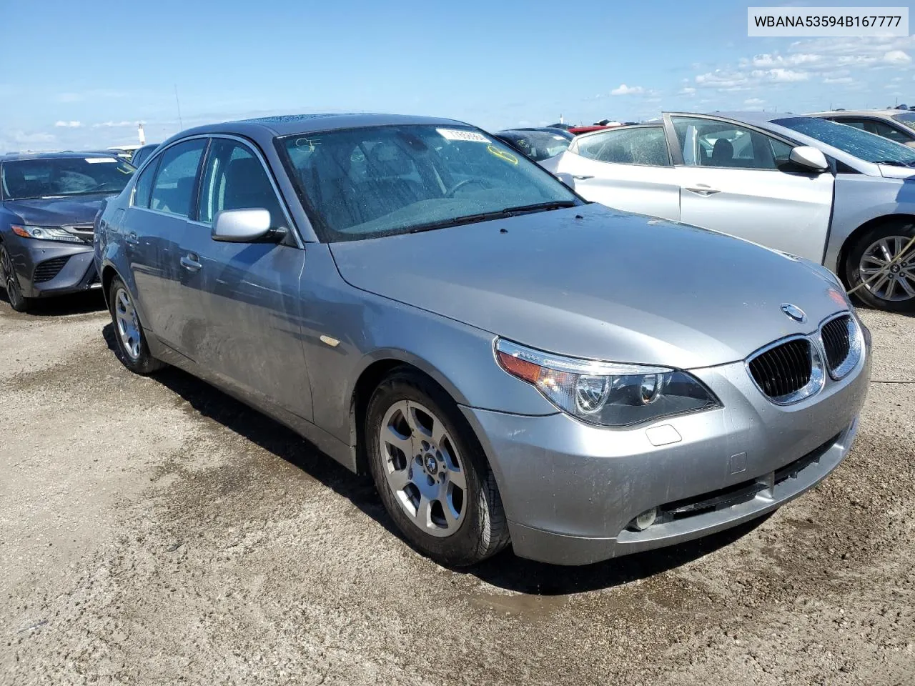 2004 BMW 525 I VIN: WBANA53594B167777 Lot: 77656964