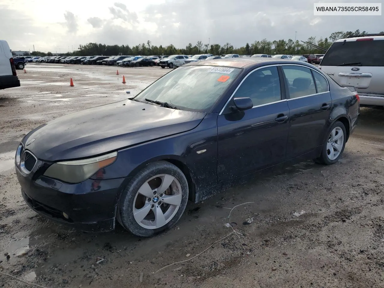 2005 BMW 530 I VIN: WBANA73505CR58495 Lot: 81512884