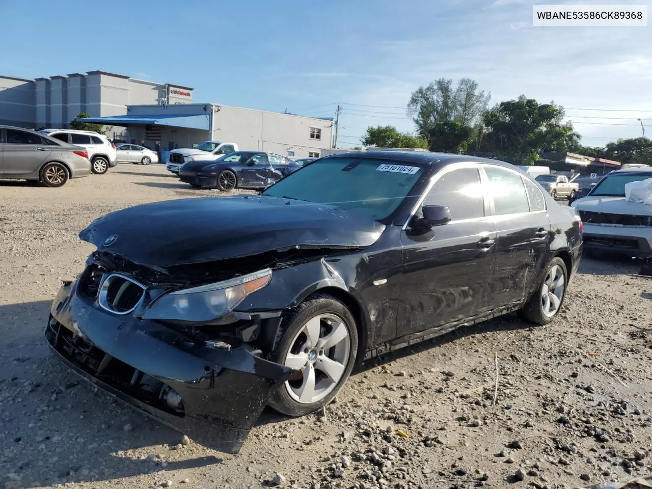 2006 BMW 525 I VIN: WBANE53586CK89368 Lot: 75101024