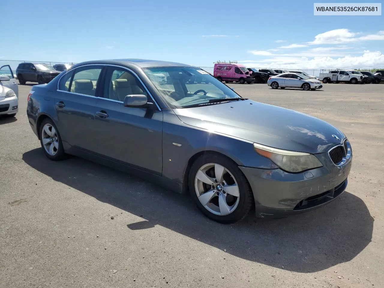 2006 BMW 525 I VIN: WBANE53526CK87681 Lot: 75324204