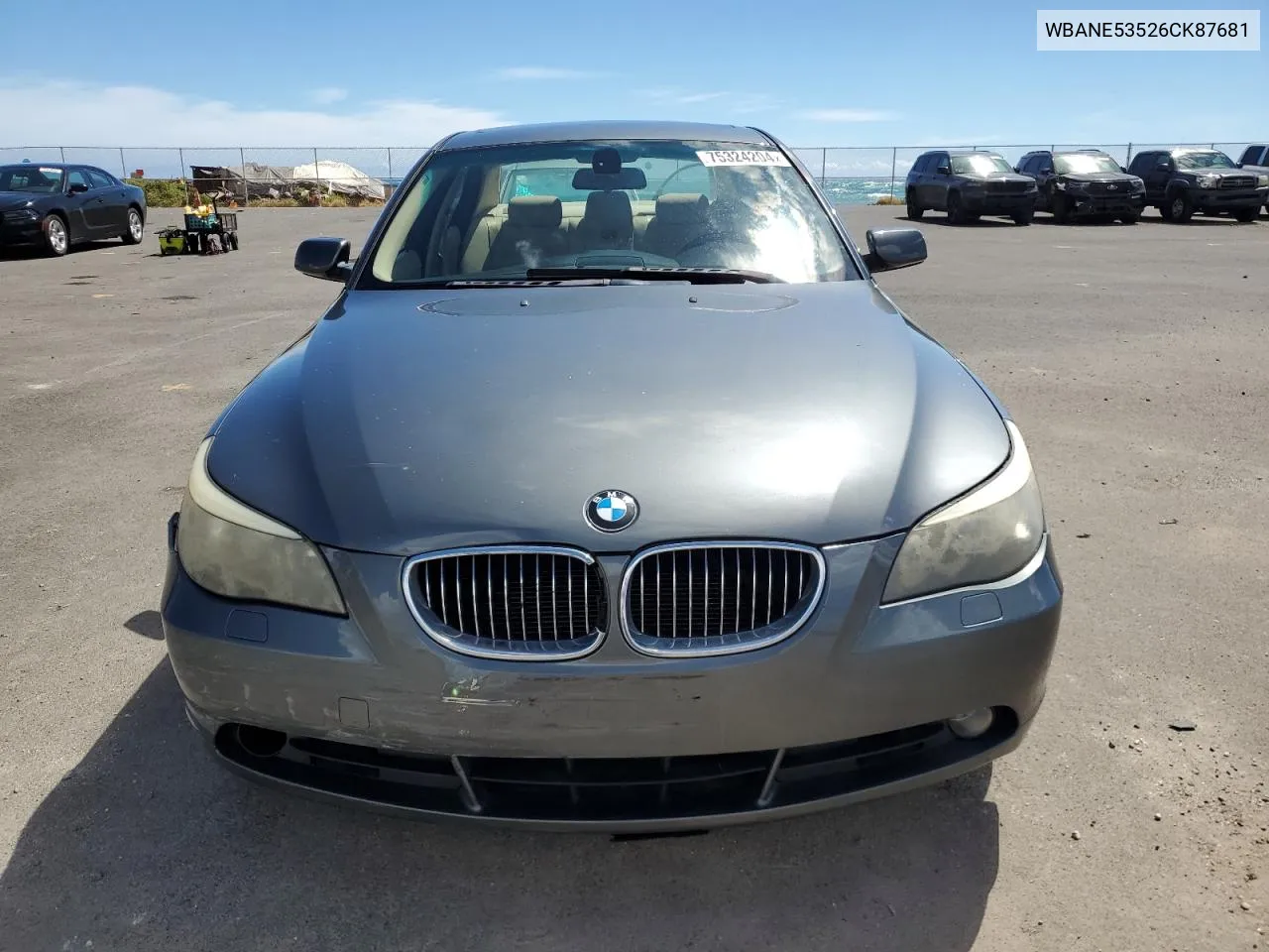 2006 BMW 525 I VIN: WBANE53526CK87681 Lot: 75324204