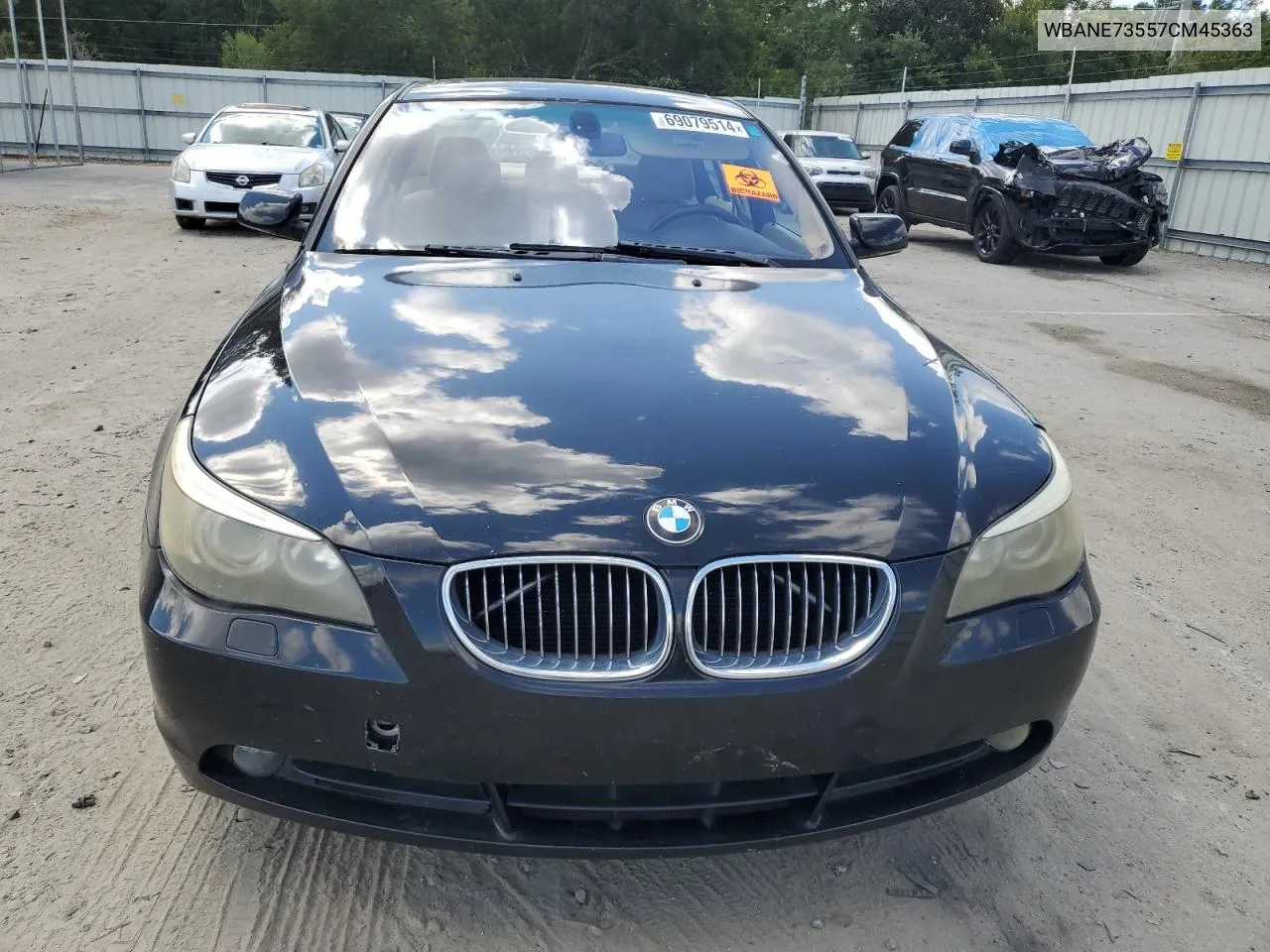 2007 BMW 530 I VIN: WBANE73557CM45363 Lot: 69079514