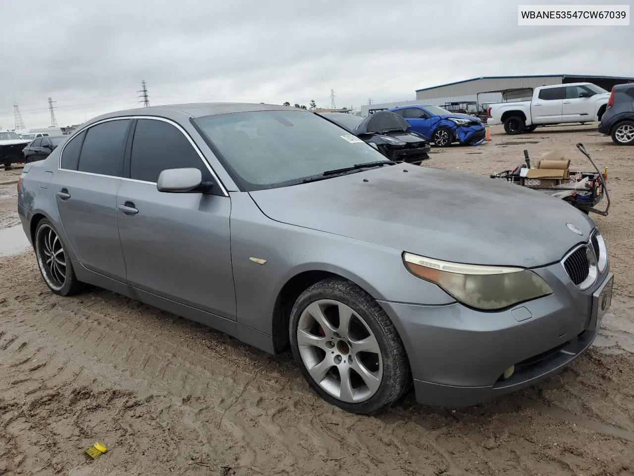 2007 BMW 525 I VIN: WBANE53547CW67039 Lot: 70478194